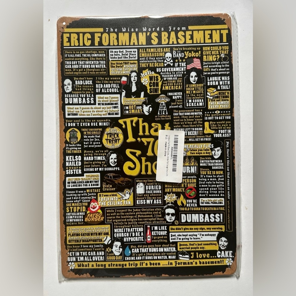 Unidwod That 70s Show Quotes Metal Tin Sign